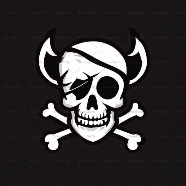 Piratenschädel und gekreuzte Knochen